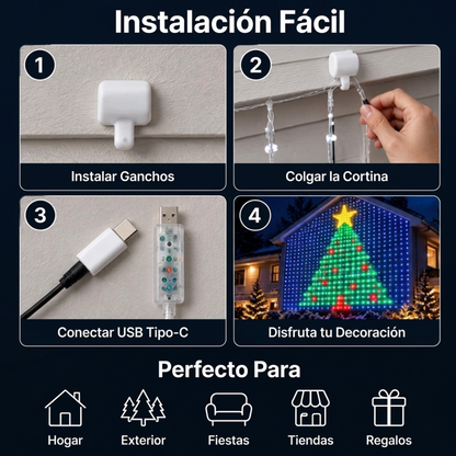 Cortina de Luces LED Inteligente